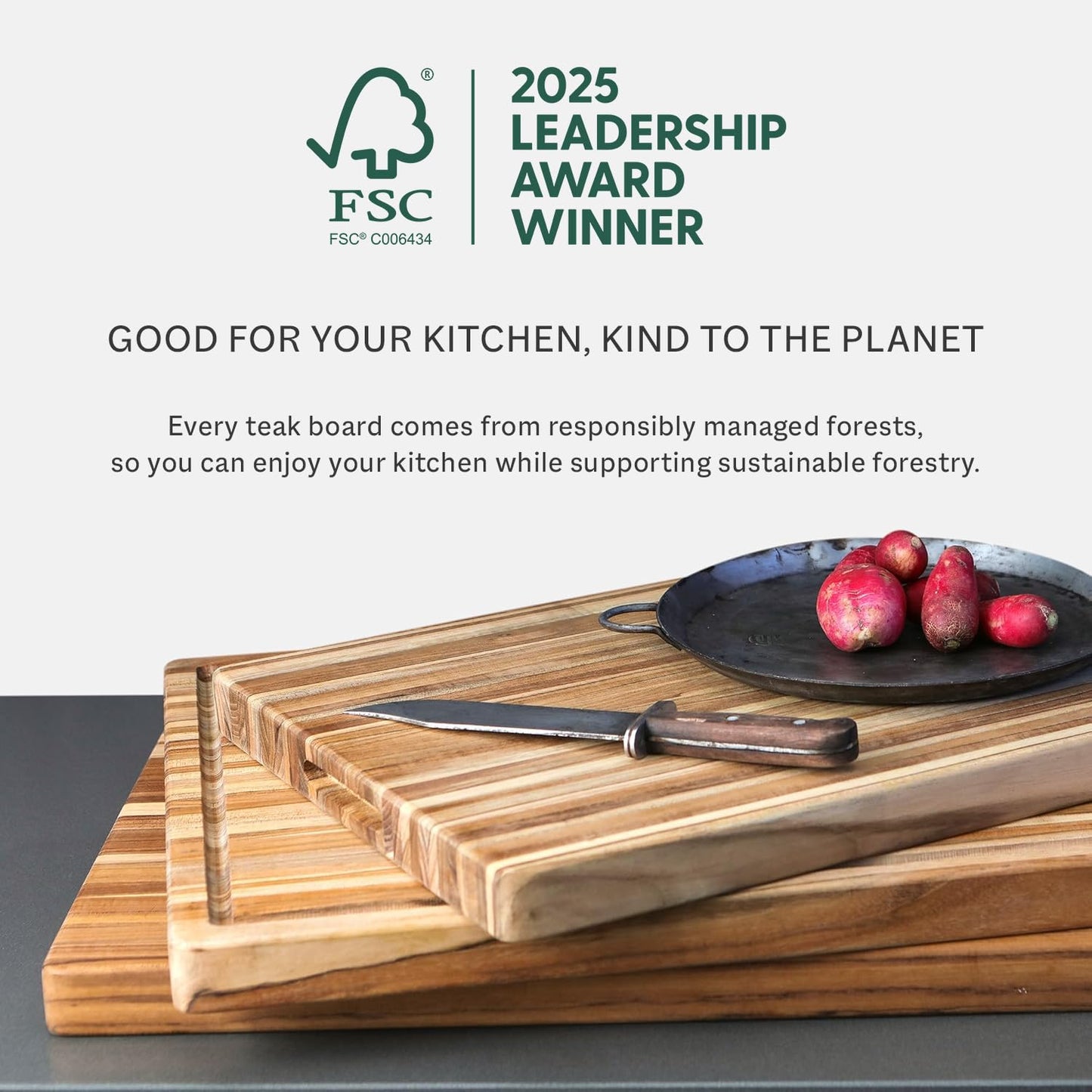 Teakhaus Butcher Block Carving Board - Large Extra Thick Cutting Board with Juice Groove - Holiday Gift Ideas for Men and Women - Gift-Ready End Grain Wood, Knife Friendly - FSC Certified