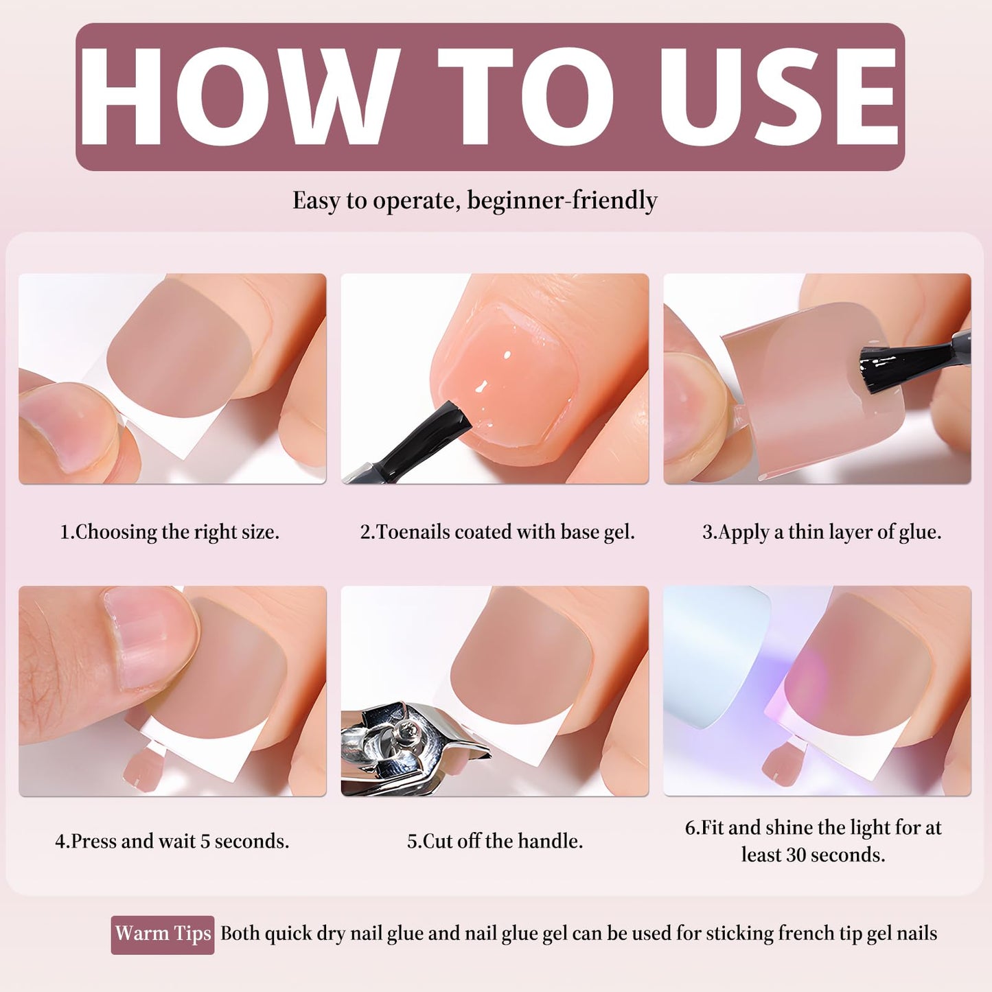Bellelfin French Press On Toenails For Women with Nail Adhesive Tabs, 150 Pcs White French Tip Toe Nail Press Ons, Short Square Toenail Press On, 15 Sizes Full Cover Acrylic Fake Toe Nails