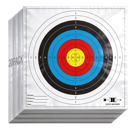 e5e10 20pcs Targets Paper Made Degradable Plastic (Standard Archery, 10 Rings, 80cm x 80cm)