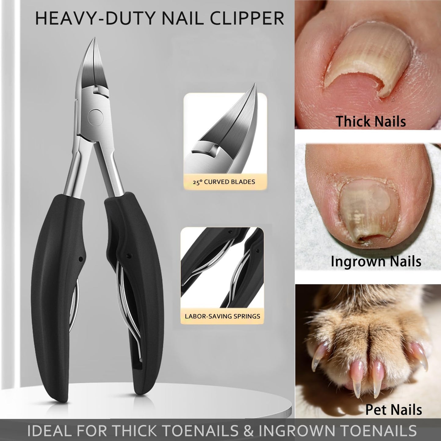Ingrown Toenail Clipper Nail Cutter Pedicure Knife Thick Nail Clipper Senior Callus Remover Tools Men Women