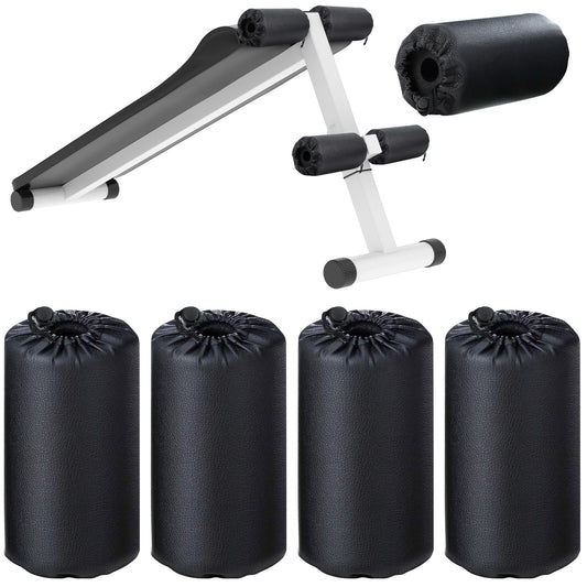 Hollowfly 4 Pcs Foam Foot Pads Foam Roller Pad Replacement for Weight Bench Inversion Table and Gym Exercise Equipments(7 x 3.5 x 0.8 Inches)
