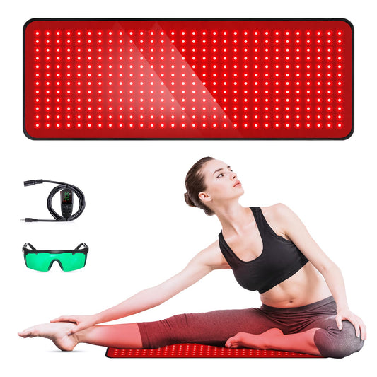 Red Light Therapy for Body, 31.5" * 11.8" Near Infrared Light Therapy Pad, 3-in-1 Chip 360 LEDs 660nm & 850nm Infrared Light Therapy for Body Back Waist Shoulder Knee Joint, Gift for Women Men