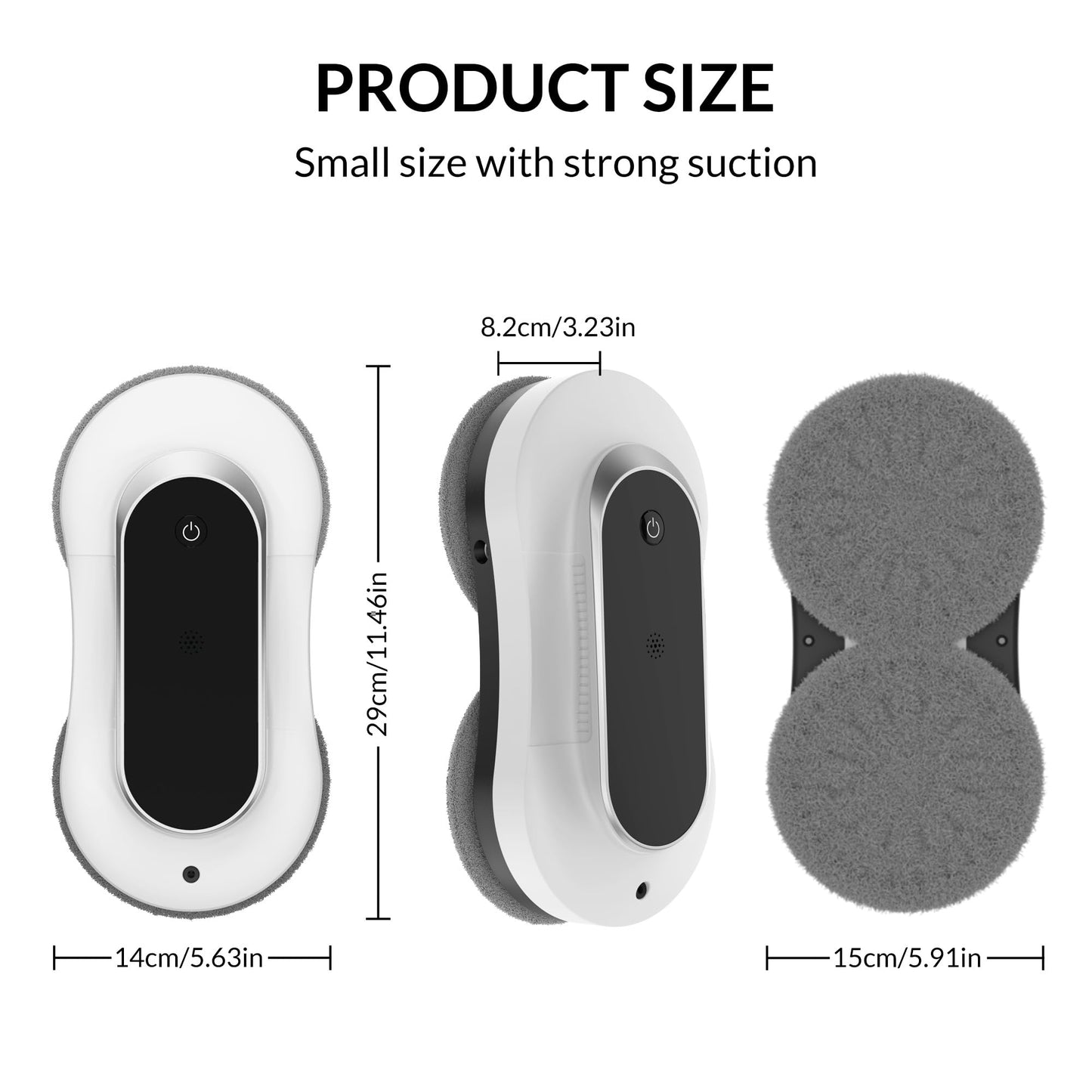 Smart Winbot,Window Cleaning Robot with Dual Water Spray, Automatic Window Cleaner Robot for Windows/Tiles/Glass Door,3000Pa Suction Power, Edge Detection Technology,APP&Remote Control Washer