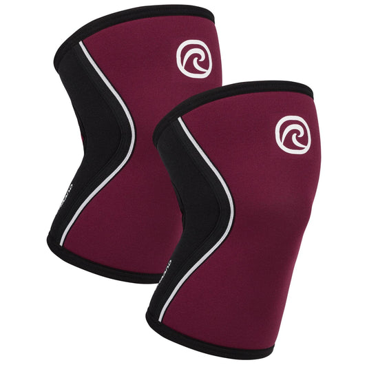 Rehband 5mm Knee Sleeves for Functional Training, Cross-Training & Powerlifting, Weightlifting Knee Support made of Neoprene, Unisex, Colour:Burgundy - 1 Pair, Size:X-Large