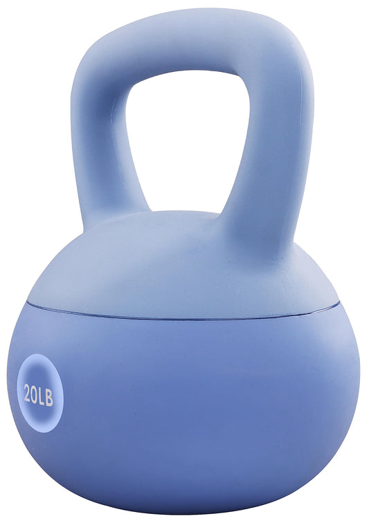 Fitvids Soft Kettlebells - Sea and Iron Sand Filled Weights for Women and Men - Color Coded Soft Vinyl Kettlebells, Multiple Sizes