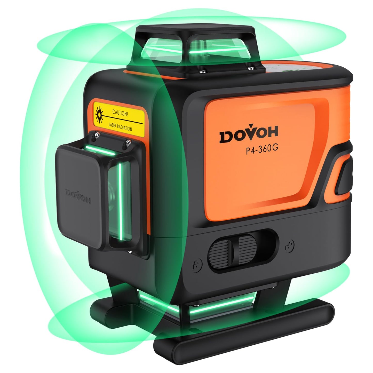 DOVOH 4D Laser Level 360 Self Leveling : High Accuracy Green Beam Rechargeable 4x360 Floor Laser Levels for Construction Tiling Ceiling Framing, Class Ⅱ, P4-360G