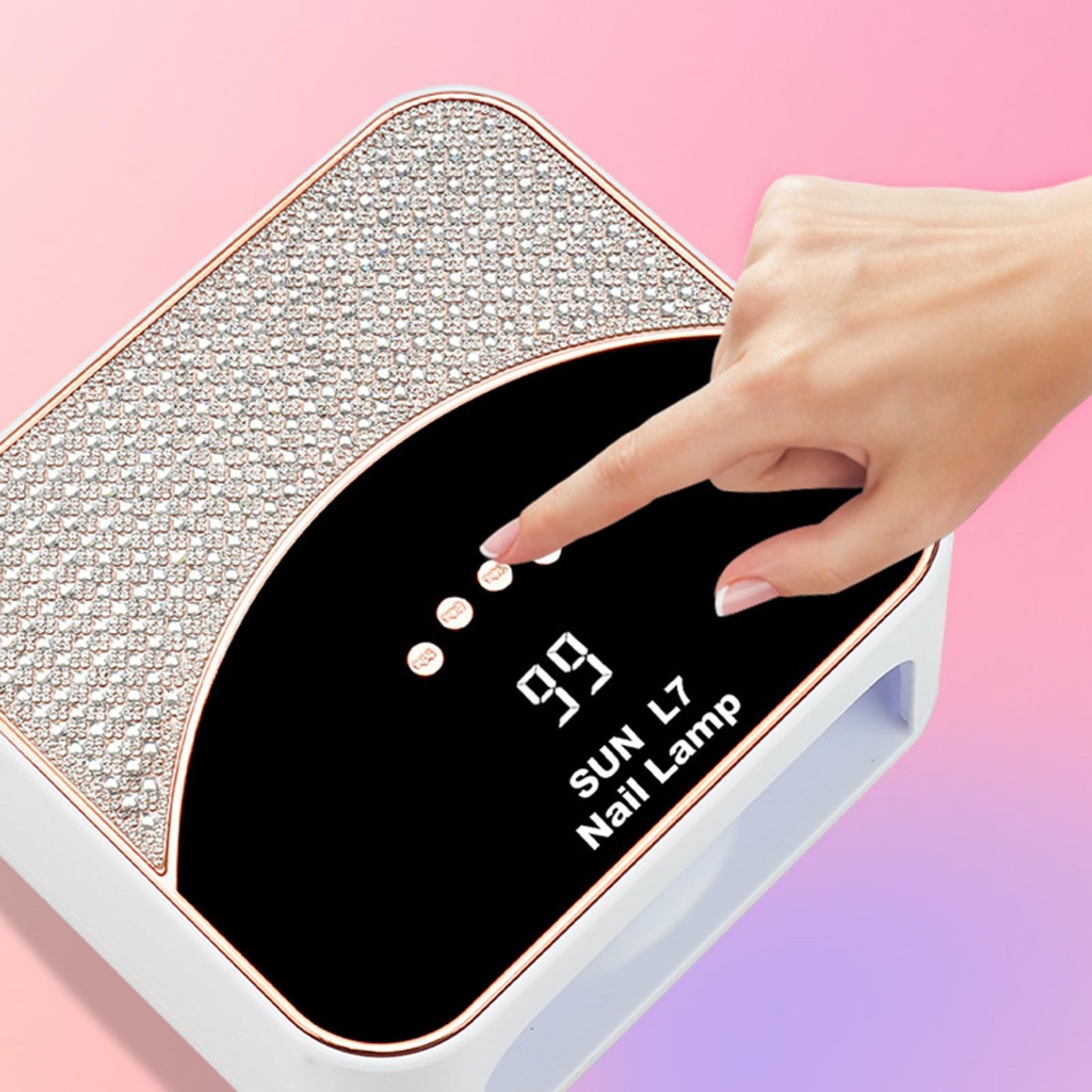 JYDFYP 268W UV LED Nail Lamp, Gel for Nail Polish UV Dryer with 4 Timers 45Pcs Lamp Beads and Automatic Sensor Professional Fast Curing Art Tools