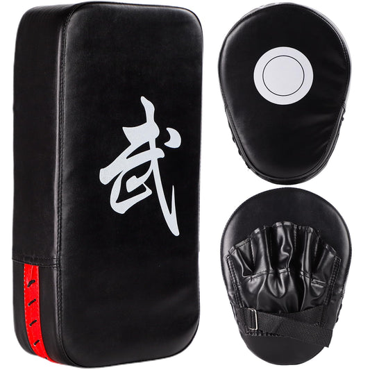 CYFIE Boxing Equipment Kids, Kicking Shields Pads Training Gloves Punching Mitts for Karate, Muay Thai, Taekwondo, Martial Arts Home Gym Workout, Karate Kick Pads for Toddler, Youth, Women (Black)
