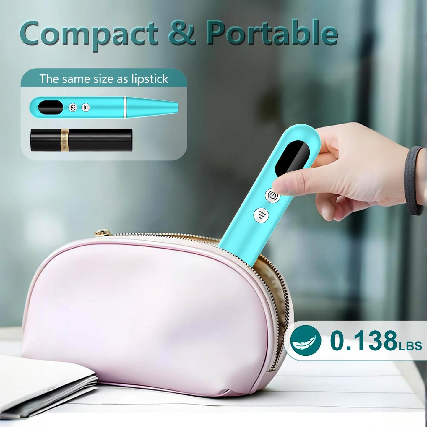 Cordless Electric Nail Drill File kit:Nail File Electric with 9 Speed LED Display for Acrylic Gel Dip Powder Polish,Professional Portable Manicure Pedicure Rechargeable for Home Salon Use (Blue)