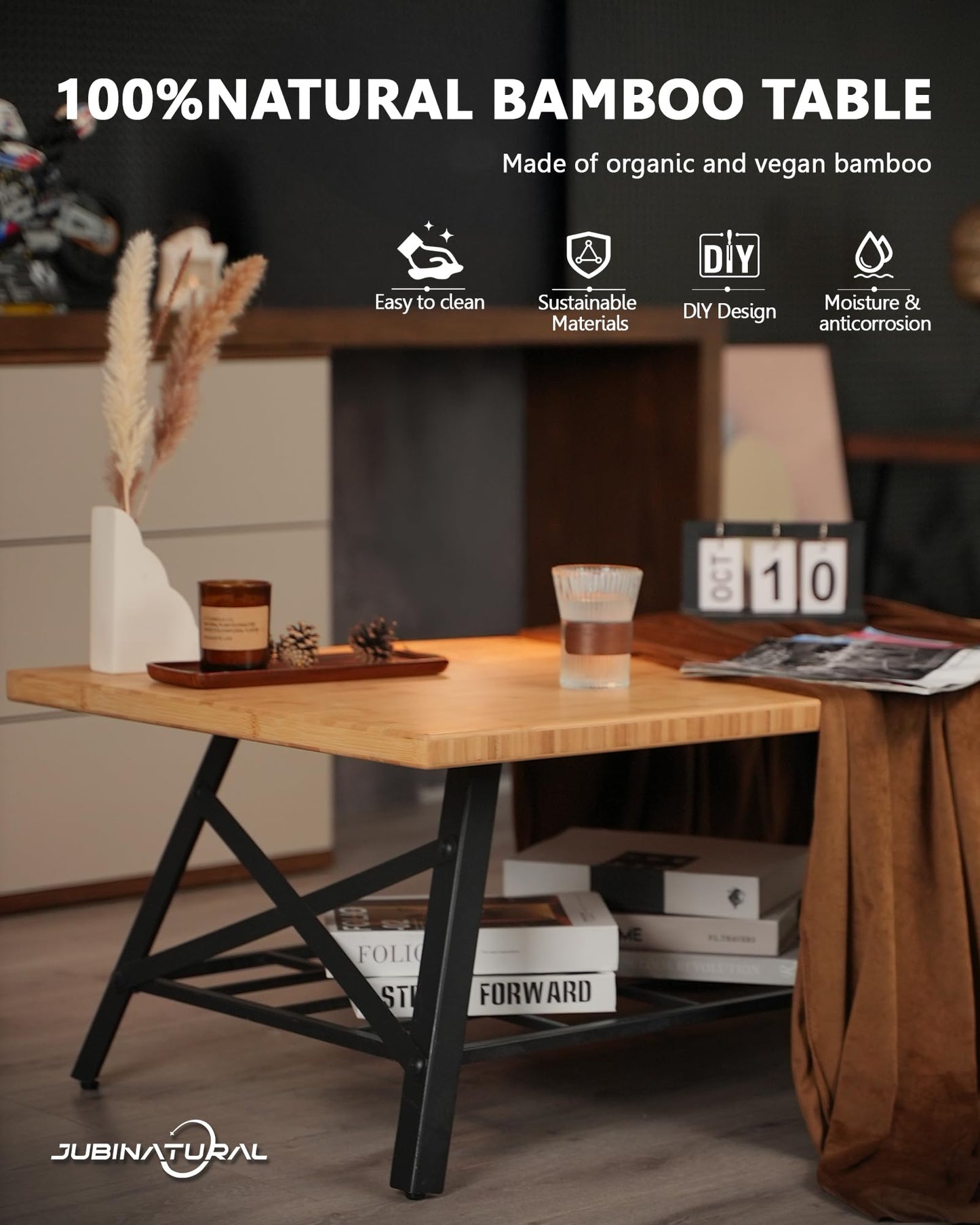 48"x25" Butcher Block Countertop, 4ft DIY Bamboo Countertop, 1.2'' Thick Wood Table Top, Used as Cutting Board, Office Desk Top, Living and Dining Room Table, Washer Dryer Countertop, Kitchen Island