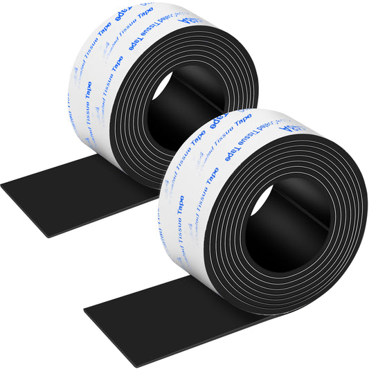 Rubber Feet 2 Rolls, Adhesive Rubber Pad, Non Slip Pads for Furniture and Electronics 1x40 inch