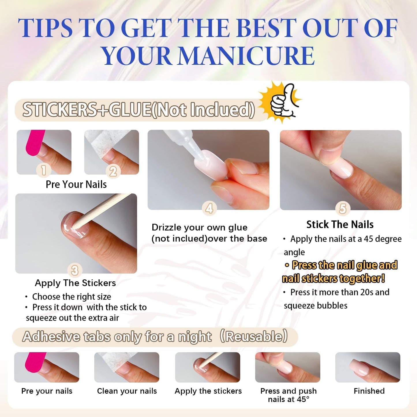 Bright Pink Press On Nails Short Medium - KQueenest Chrome Press On Nails Square, Sparkle Acrylic Fake Nails Press on Mirror Shine, Glazed Glue on Nails Short, Natural Stick On Nails for Women 24 Pcs