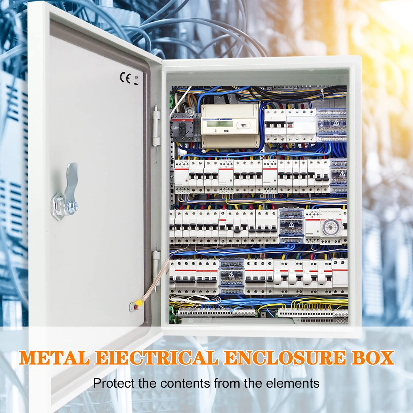 Kinchoix Outdoor Electrical Box 24 x 16 x 10'' Nema 4X Enclosure Waterproof Junction Box Electrical Enclosure Lockable Weatherproof Enclosure Box