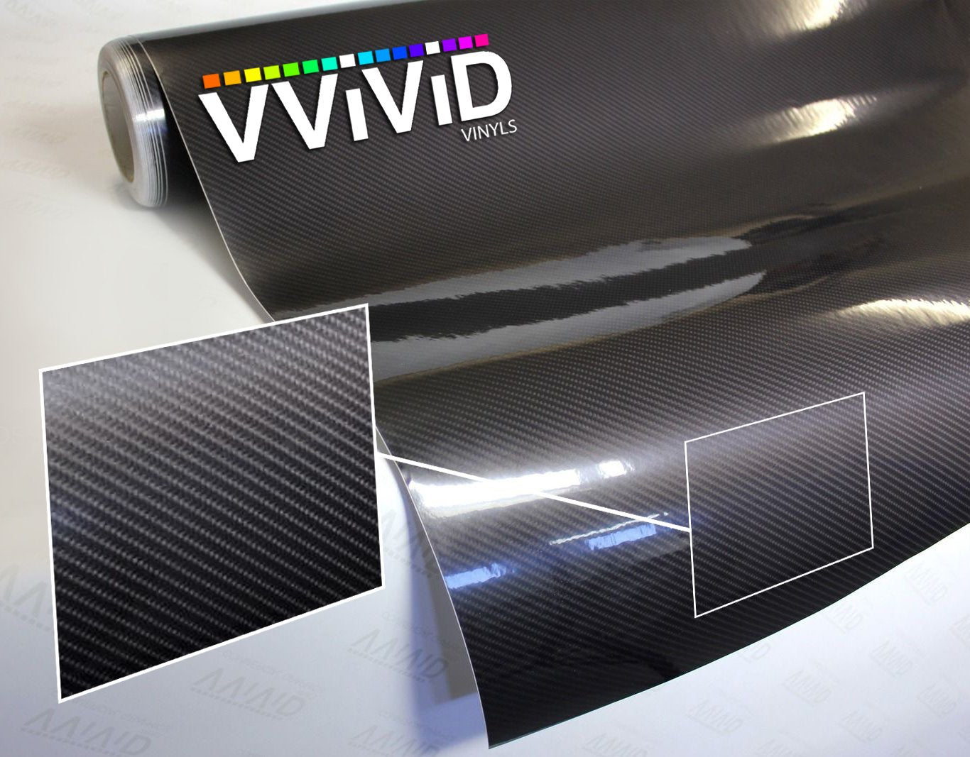Dark Grey High Gloss Carbon Fiber Tek R Vinyl Wrap Film (25ft x 5ft)