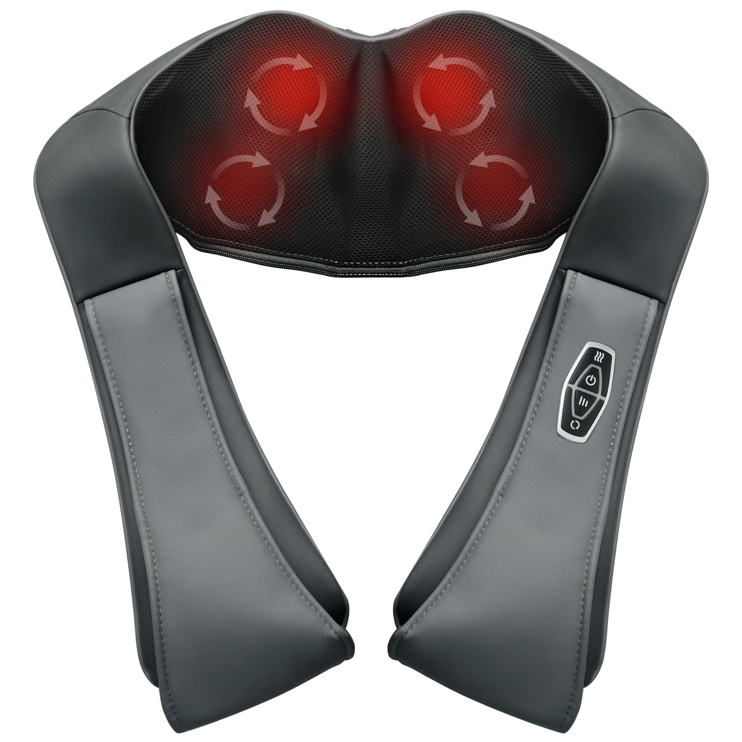 Witeasy Cordless Shiatsu Neck & Back Massager for Pain Relief Deep Tissue with Heat, 3D Kneading Massage Pillow Back Shoulder Massagerfor Body Muscle, Use for Home Office Car, Gifts for Mom Dad