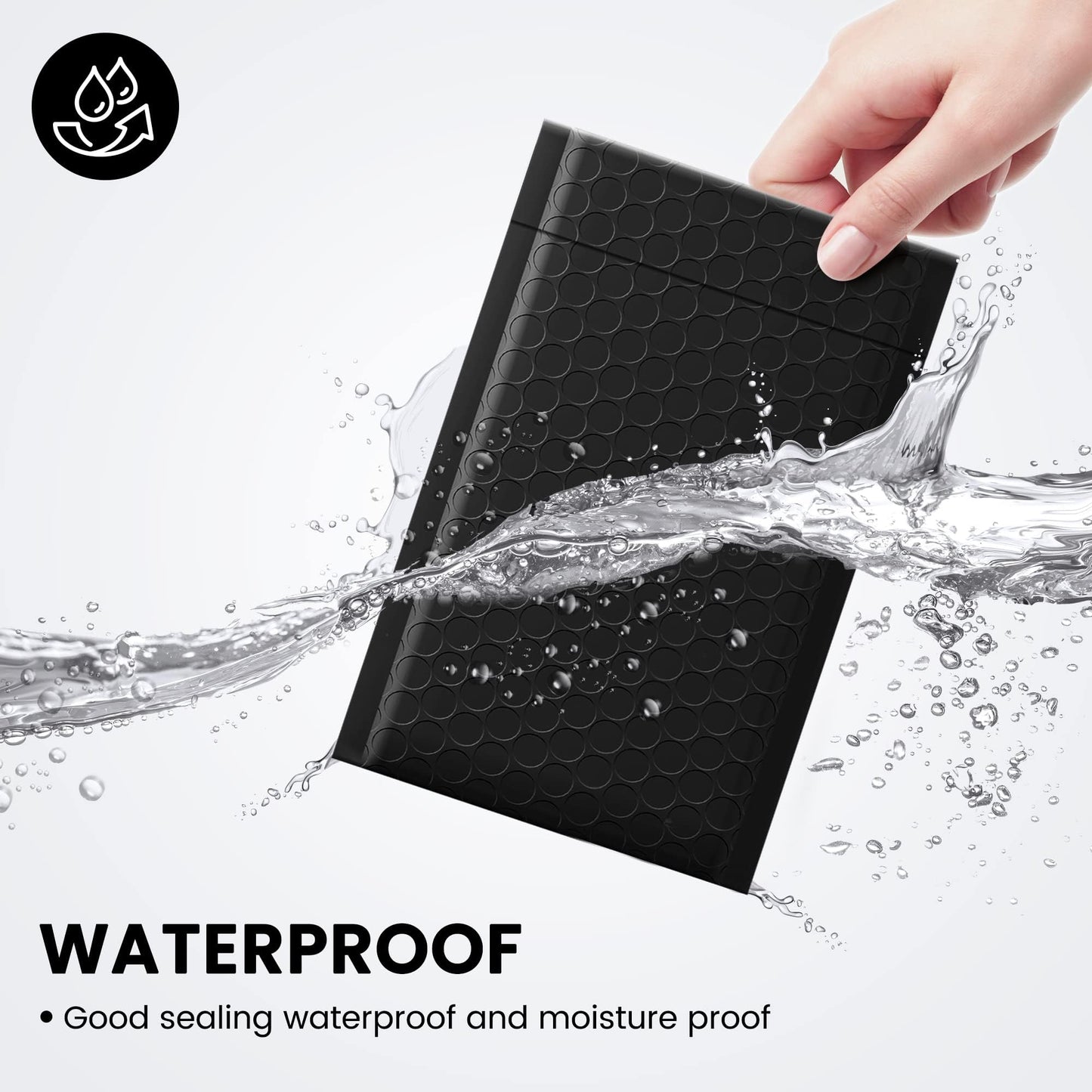 Fuxury 4x8 Bubble Mailer 260 Pack Black Padded Envelopes for Mailing Small Bubble Mailers Usable Size 4x7" Bubble Envelopes Self-SealPadded Mailers for Small Business Shipping Bulk#000