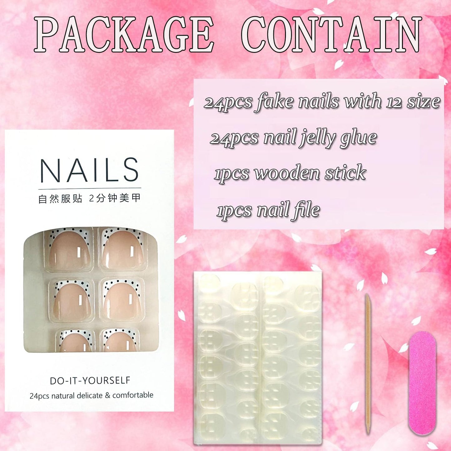 FIEONCIY Press on Toenails with Designs Acrylic Fake Nails for Toe Artificial False Nails with Charms Press on Toe Nails for Spring Summer Stick on Toenails for Women Girls(WSJ2508)
