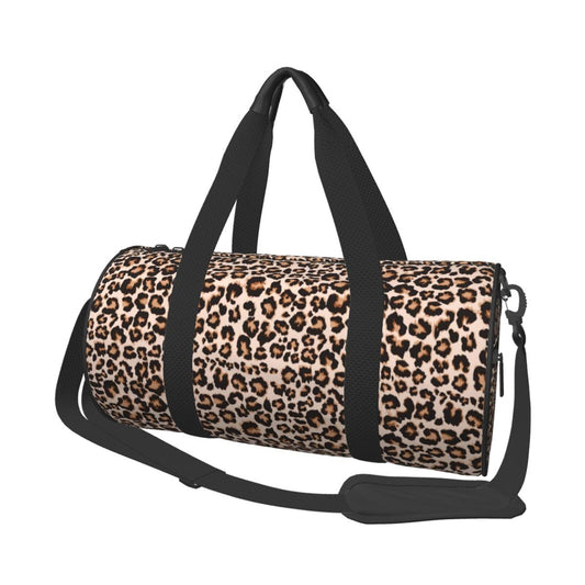 Gbuzozie Leopard Cheetah Print Gym Duffle Bag Foldable Lightweight Carry On Weekender Travel Duffel Bags Sport Bags For Fitness Yoga Beach Swim Men Women
