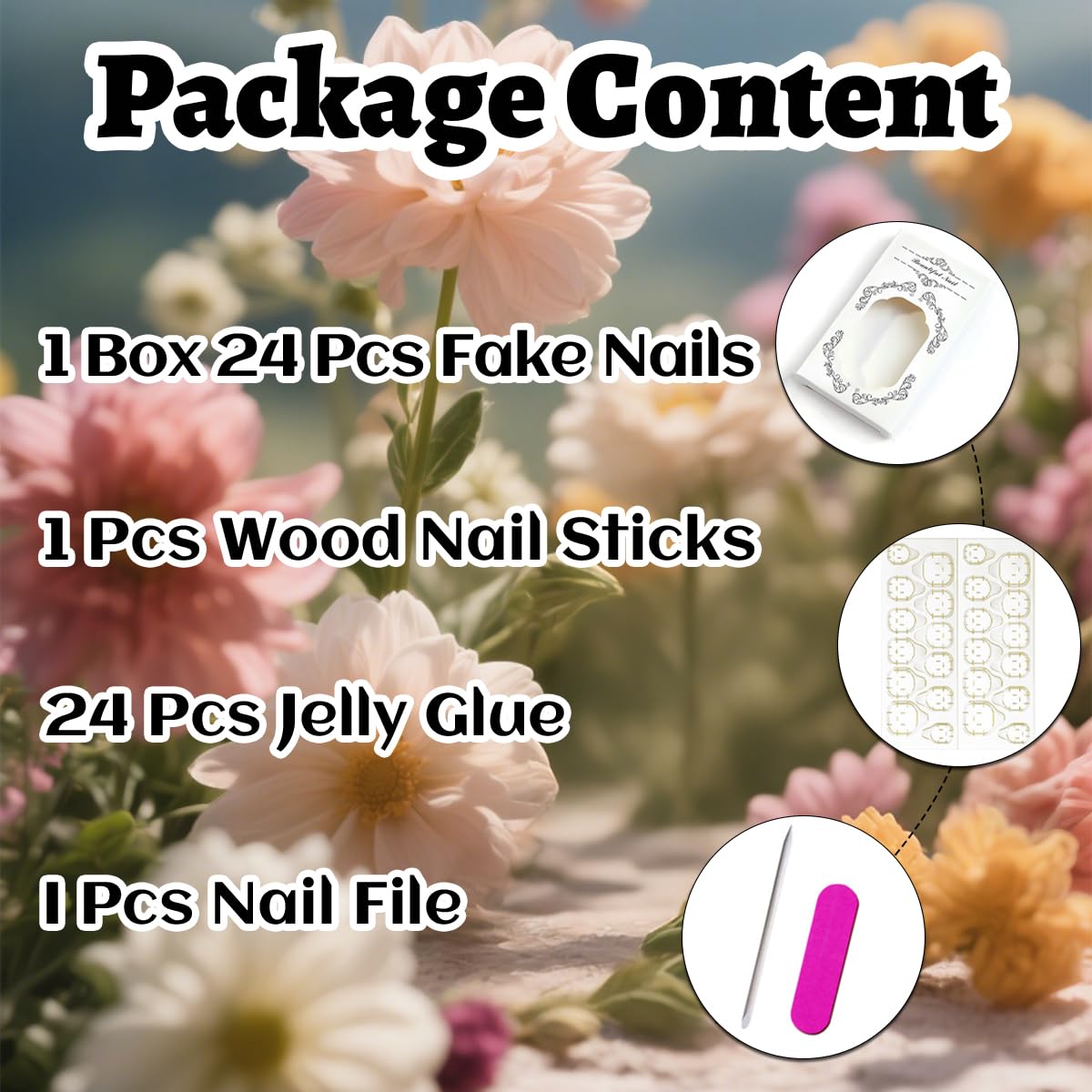 24Pcs Black Handmade Press on Nails Long Stiletto Gothic Fake Nails with 3D Black Rose Metal Piercing Rivets Design Punk Acrylic Nails Y2k Almond False Nails Goth Flower Glue on Nails for Women