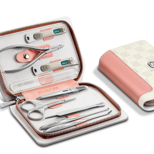 MR.GREEN Manicure Sets Light Luxury Nail Clipper Kits Personal Care Tools Fashion Contrasting PU Case (Mr-8886)