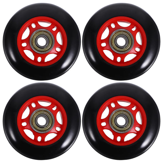 HONITANO 4Pcs Fitness Roller Wheels for Gym Equipment Plastic Pulley Replacement for Treadmills Stationary Bikes Smooth Swivel Exercise Rollers for Home Workout Machines