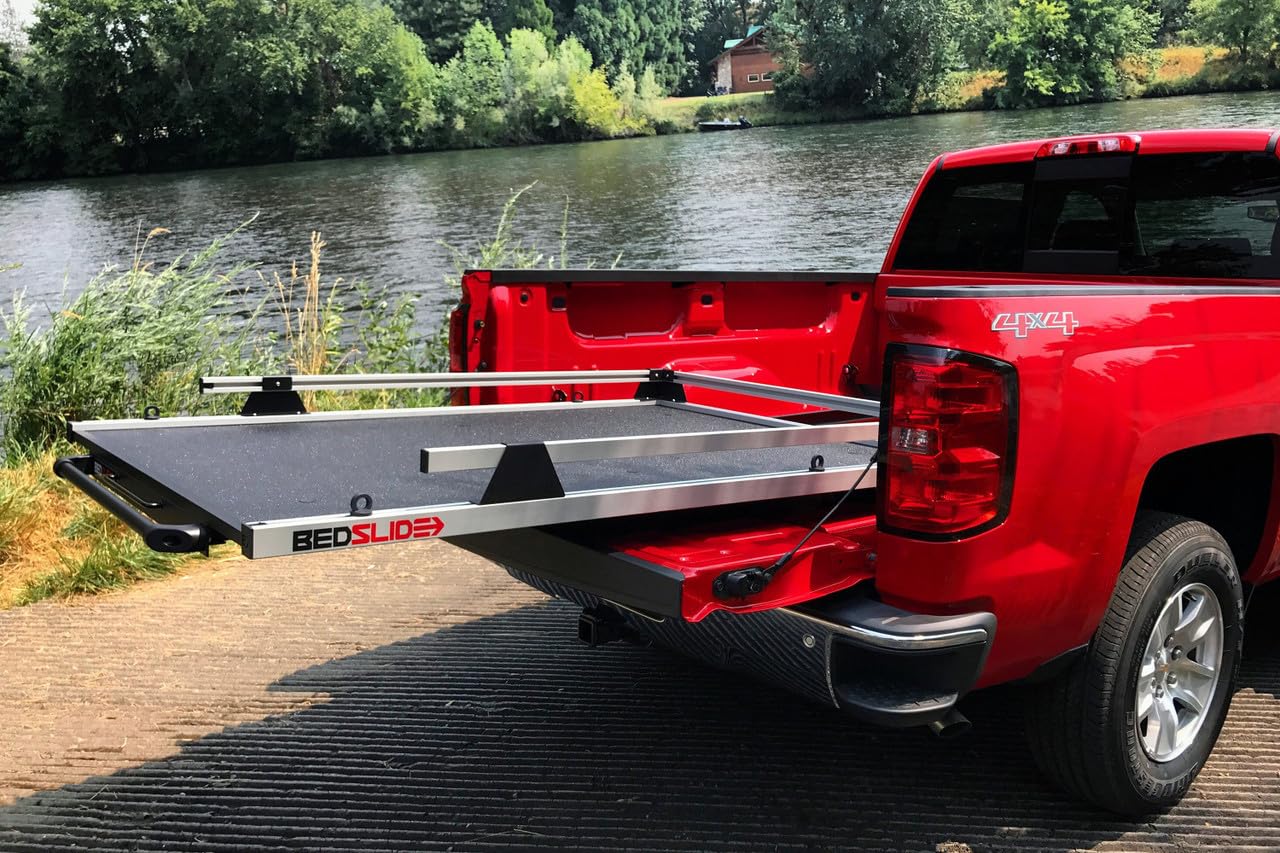 BEDSLIDE Classic (58" X 41") | 10-5841-CLB | Durable Sliding Truck Bed Cargo Organizer | Made in The USA, 1,000 lb Capacity (Black)