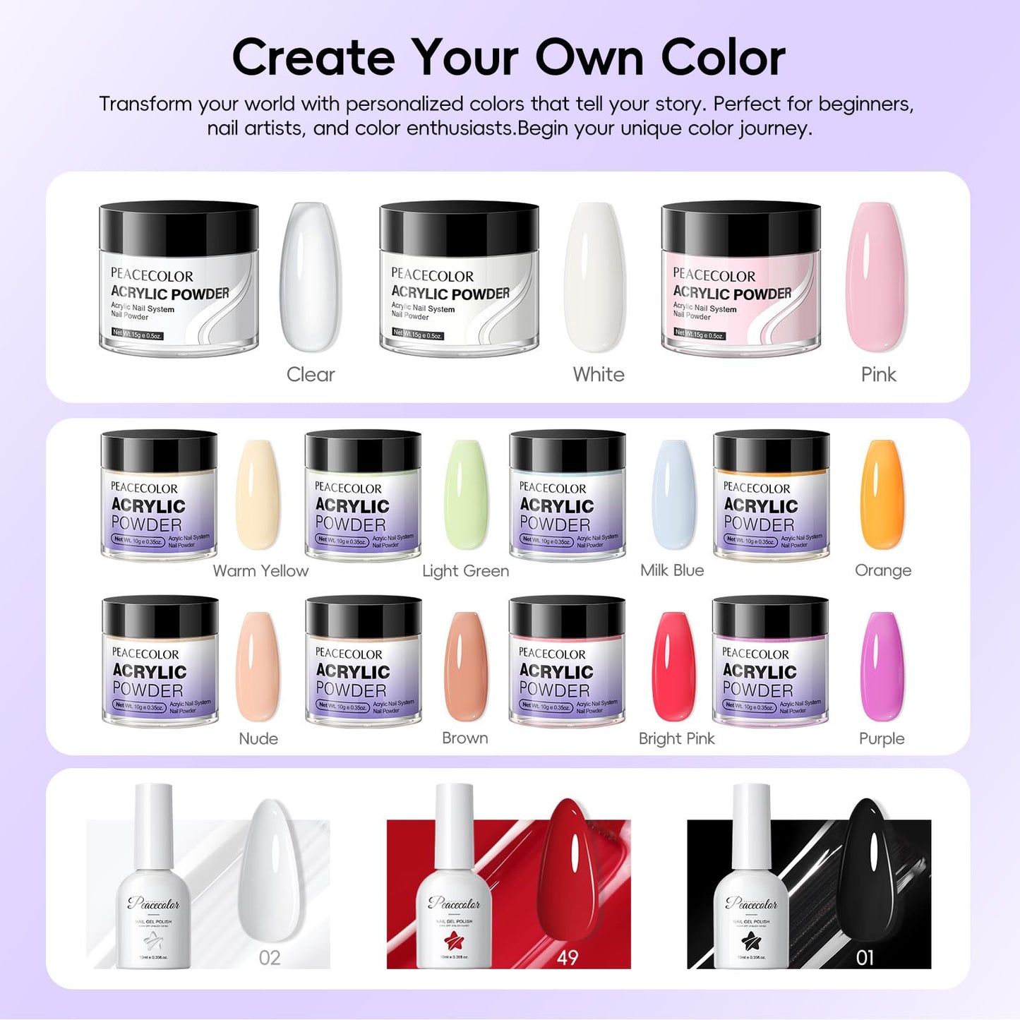 Acrylic Nail Kit for Beginners with Everything ,11 Colors Acrylic Powder Nails Kit Acrylics Set with Drill U V Light 3Pcs Gel Polish 24Pcs Glitter Powders Rhinstones Nail Art Extensions Home Gift Set