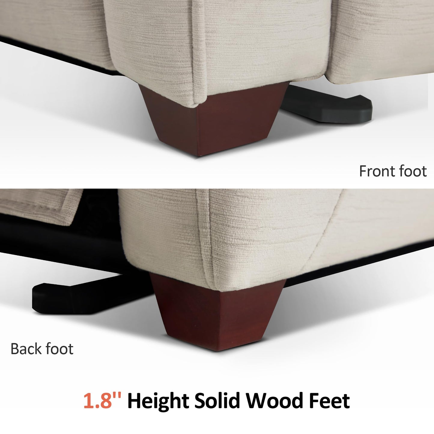MCombo Power Zero Wall Hugger Recliner Chair for Small Space RV Living Room, Power Recliner with Adjustable Headrest, USB & USB-C Charging Ports, Fabric ST257 (Beige)