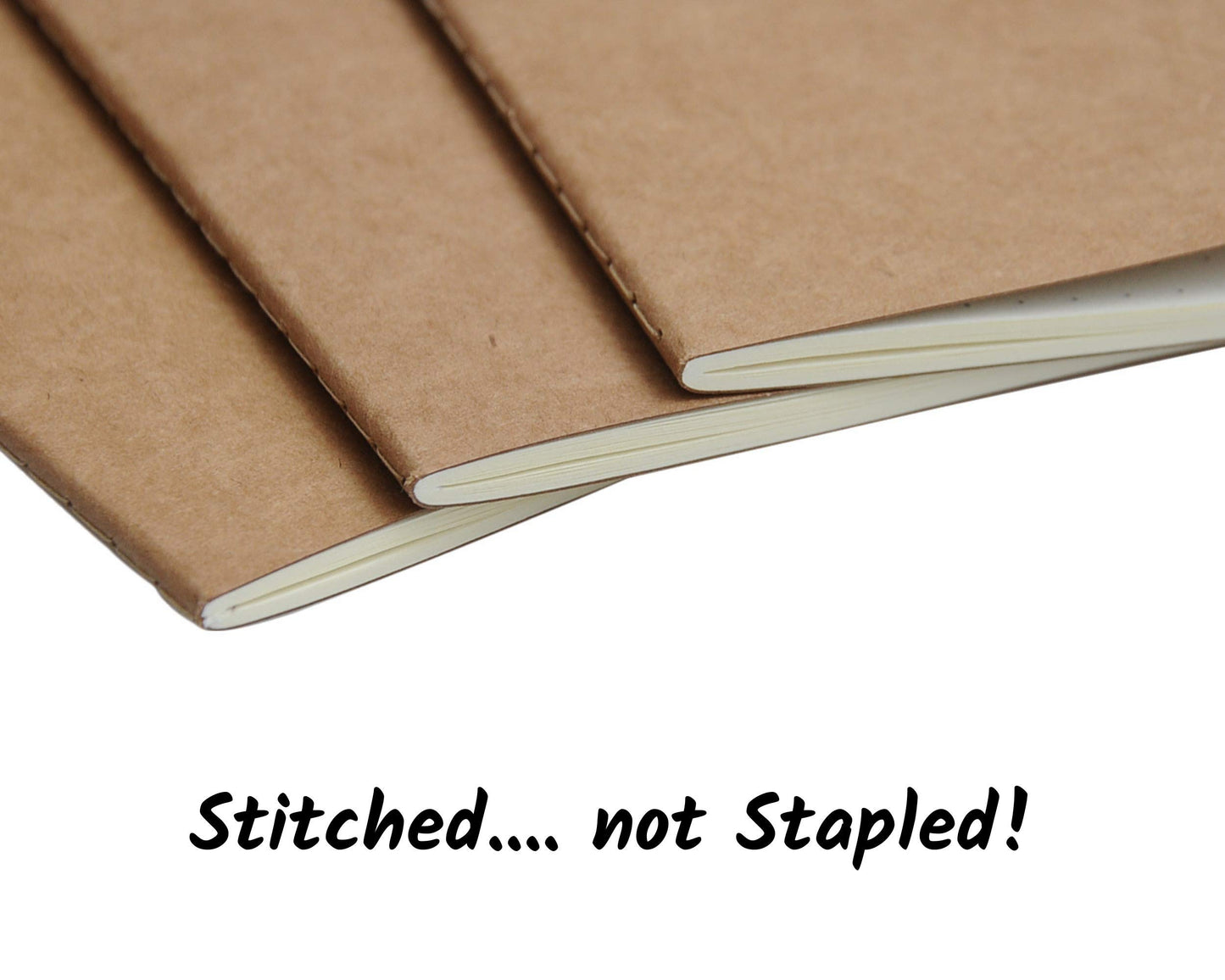 Wanderings Blank Regular Size Travelers Notebook Inserts | 4.25" x 8.25"/11cm x 21cm | 100 gsm Paper | 3 Hand-Stitched Booklets/180 Pages | Travelers Notebook Refills for Journals, Diaries, Planners