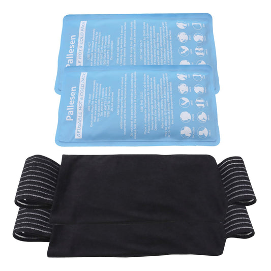 Pallesen Ice Packs, Ice Packs for Injuries Reusable, Cold Packs for Injuries, with Wrap, Flexible Therapy, Soft Gel Pack, Cold Compress for Pain Relief, Blue