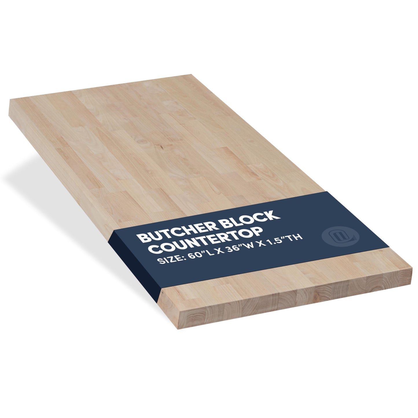 AllForWood 60''L x 36''W x 1.5''Th Birch Solid Wood Butcher Block Countertop, Butcher Block Table Top for DIY Washer Dryer/Island/Kitchen Countertop (Unfinished)