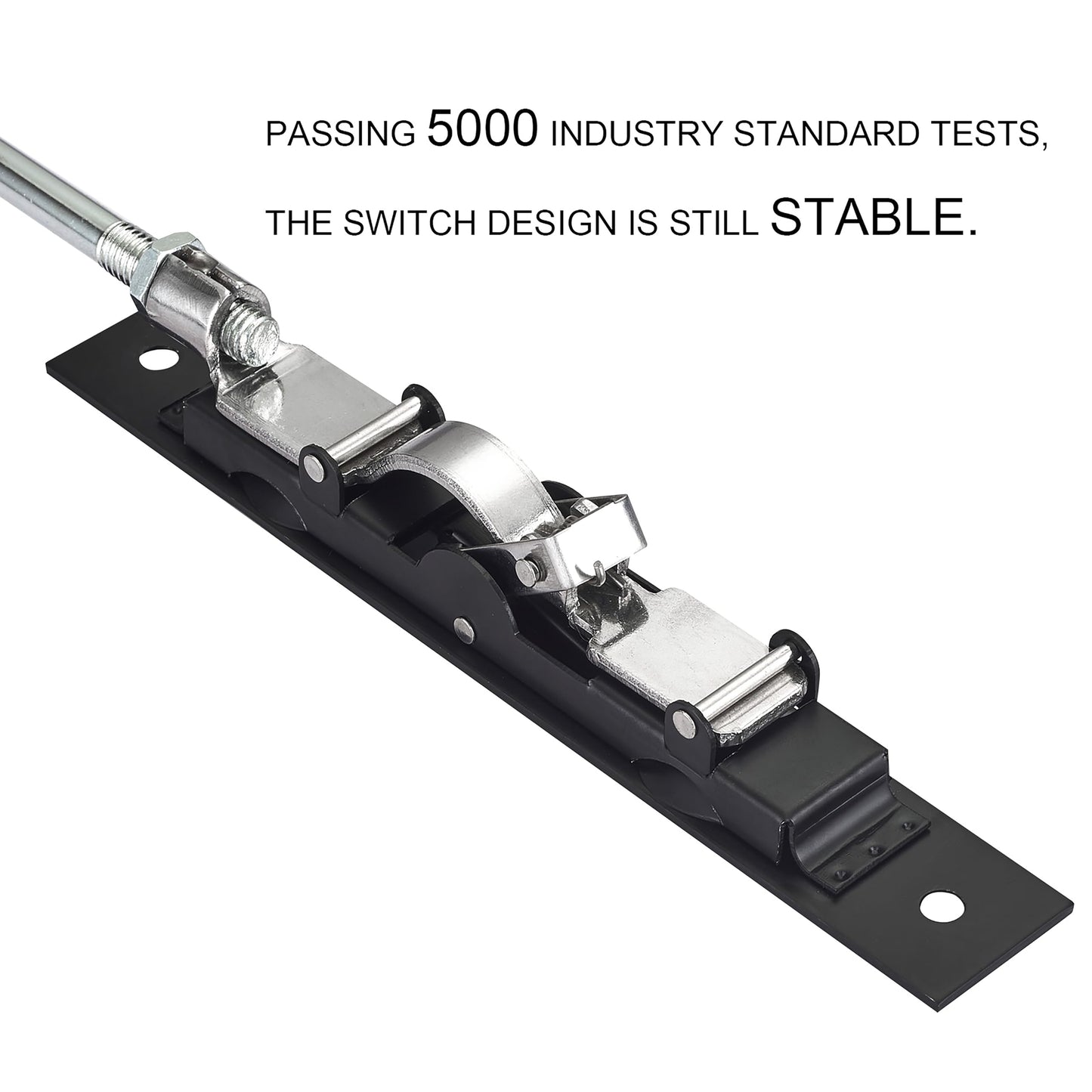 TOGU 2 Pack Solid Lever Extension Flush Bolt Latch Slide Bolt Lock in 6" 8" 10" 12",Concealed Security Door Lock for French Doors,Composite Doors,Wood Doors,Double Doors,Matte Black Finish-8"