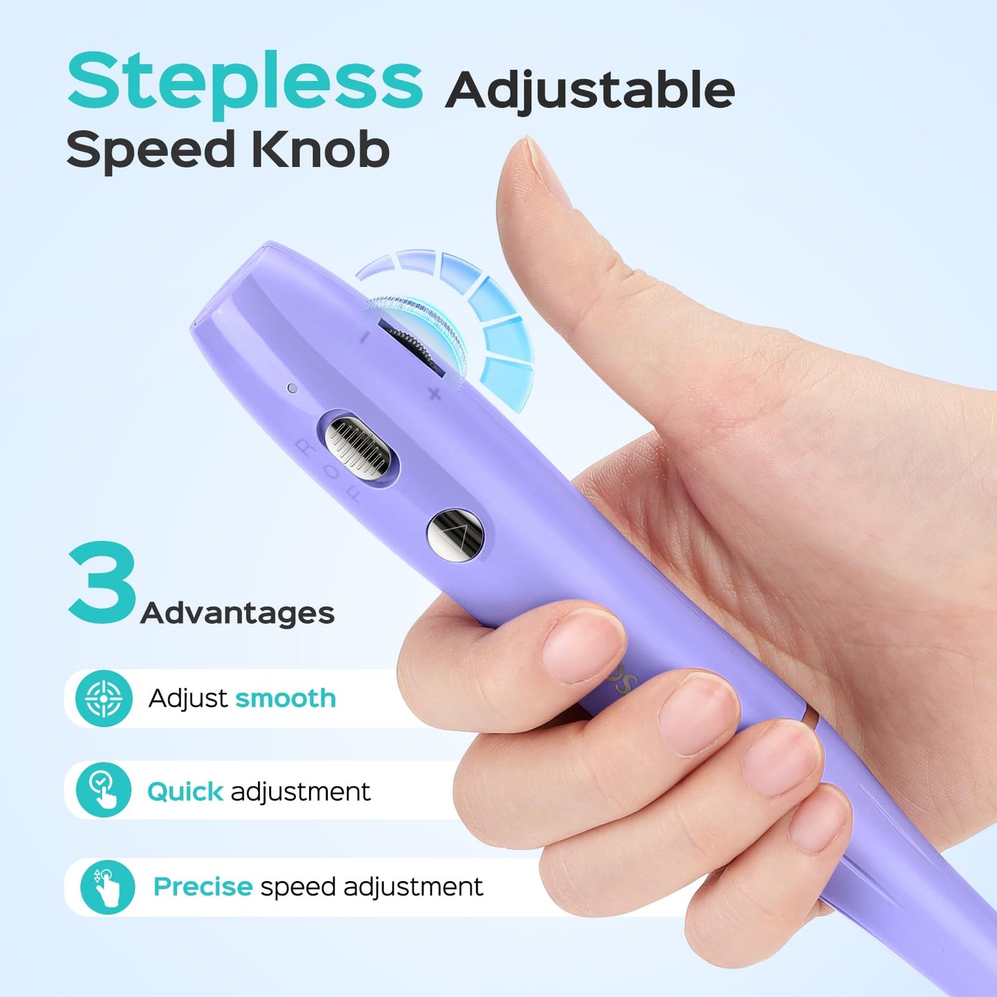 COSLUS C42 Cordless Electric Nail Drill File: Nail Drill Machine with Stepless Speed Knob for Acrylic Gel Dip Powder Polish, Professional Portable Manicure Pedicure Rechargeable for Home Salon Use