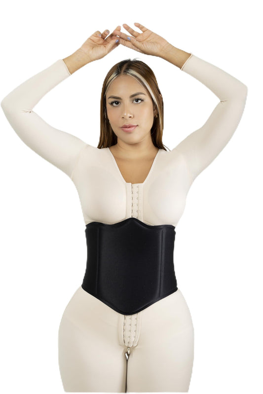 Lipo Express 360 Bbl Lipo Foam Ab Board Post Surgery Abdominal Compression Board Belly Lipo Wrap Recovery Waist Cincher Black