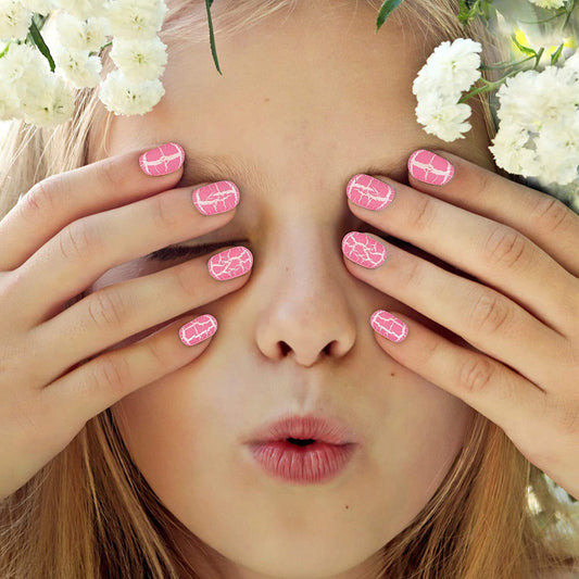 7 Day Manicure Collection - 84PC Press On Nail Set, Day-of-The-Week Adhesive False Nails for Girls – Colorful Novelty Designs Stick On Nails for Kids (BFF)