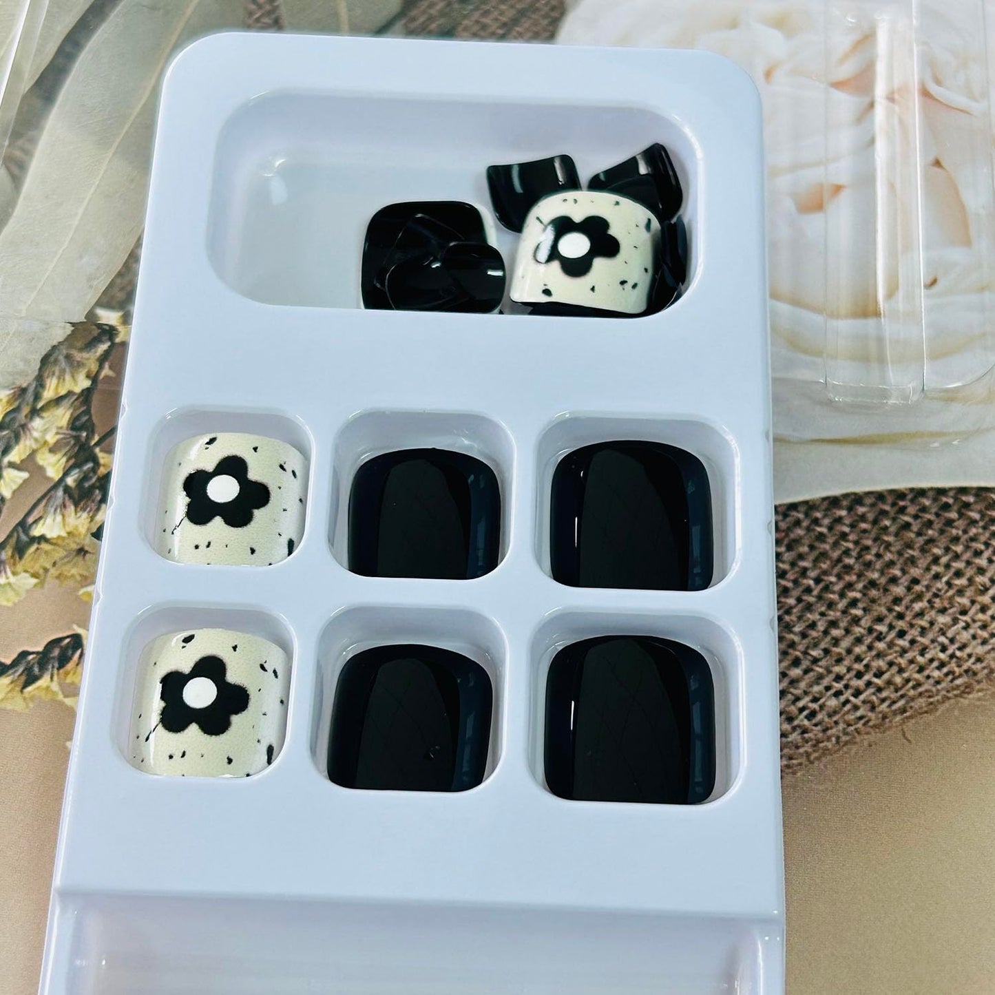 FIEONCIY Press on Toenails with Designs Acrylic Fake Nails for Toe Artificial False Nails with Charms Press on Toe Nails for Spring Summer Stick on Toenails for Women Girls(WSJ2539)