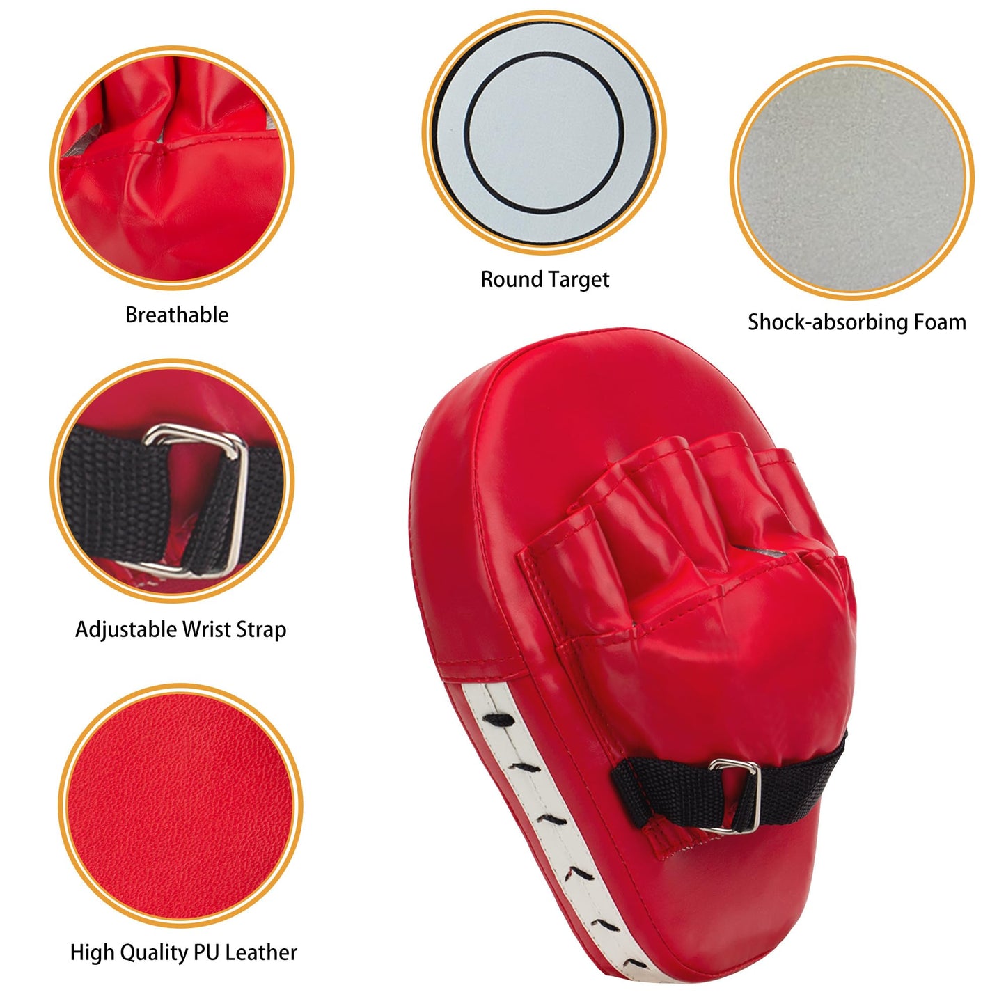 3-in-1 Boxing Gloves and Punching Mitts Set for Kids, Sports Boxing Gloves Pads with Hand Wraps, Kids Boxings Equipment Set for MMA Karate Muay Thai Taekwondo