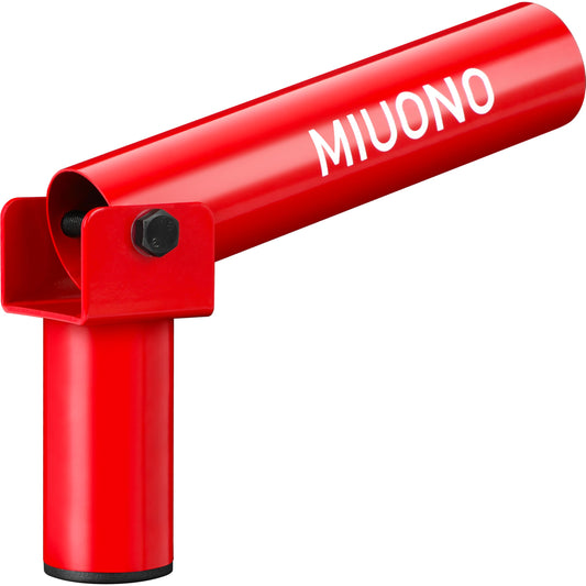 MIUONO Landmine Attachment for Barbell, T Bar Row Attachment Fit for 2" Olympic Bar, Full 360° Swivel for Back or Full-Body Workout Home Gym Equipment (Red)