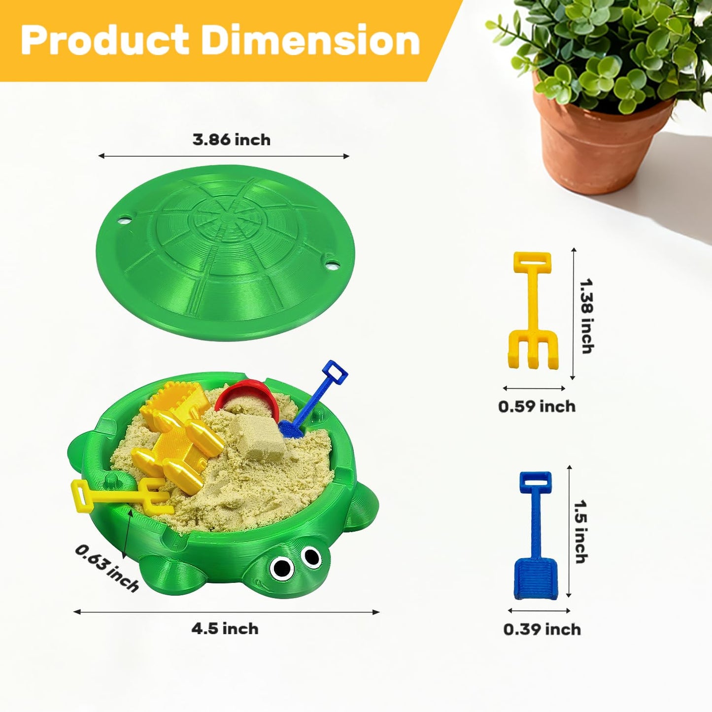 Estairkas Mini Turtle Sandbox Zen Garden for Desk, Desktop Sandbox on the Go Stress Relief, Mini Desk Zen Sand Garden Kit with Lid, Funny Coworker, Birthday, Friend Gifts Idea