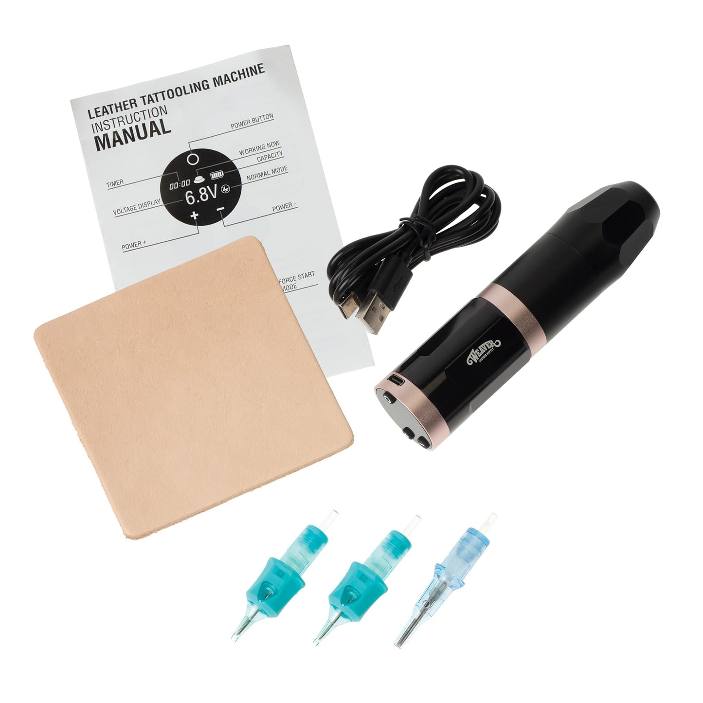 Weaver Leather Supply Tattooling™ Leather Embosser, Wireless Low Vibration Stamping Tool, Leathercraft Tool for Creating Tattoo-Like Designs