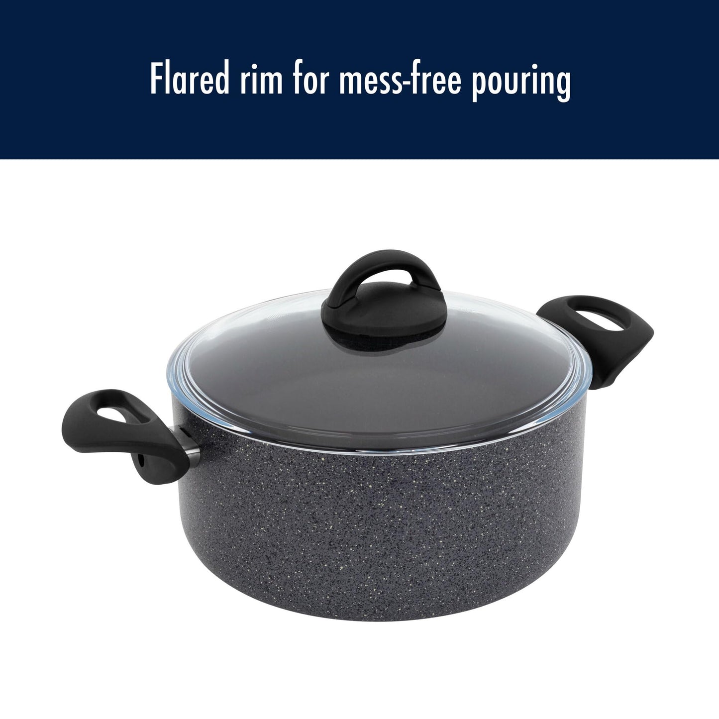 Henckels Everlift Granite 10-Piece Nonstick cookware set, Made in Italy, durable 3-layer granite-hued nonstick coating from recycled materials, Oven safe to 400°F, Dishwasher safe