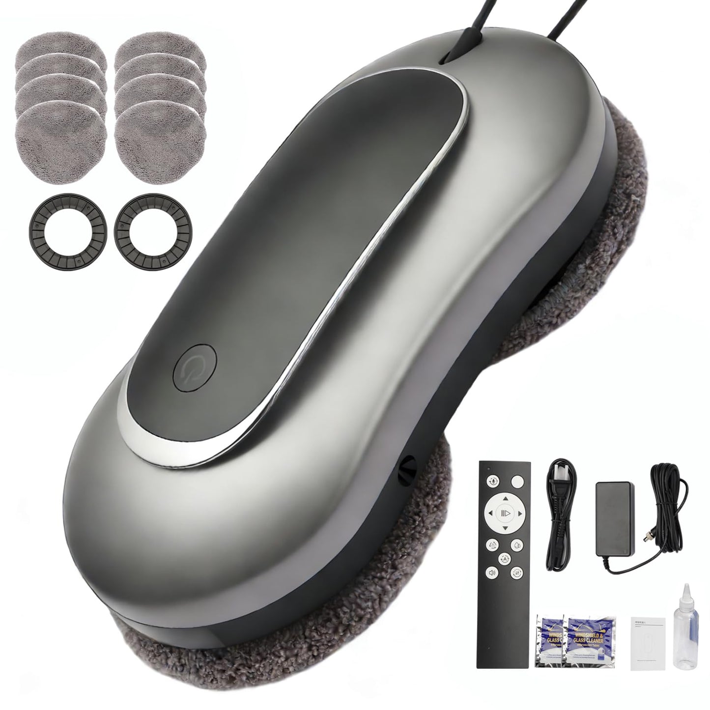 YSDKJGS Window Cleaning Robot X11 Pro with Dual-Spray System 70ml Water Tank 3000Pa Strong Suction Auto Edge Detection 2 Cleaning Modes Remote Control for Frameless & Framed Glass
