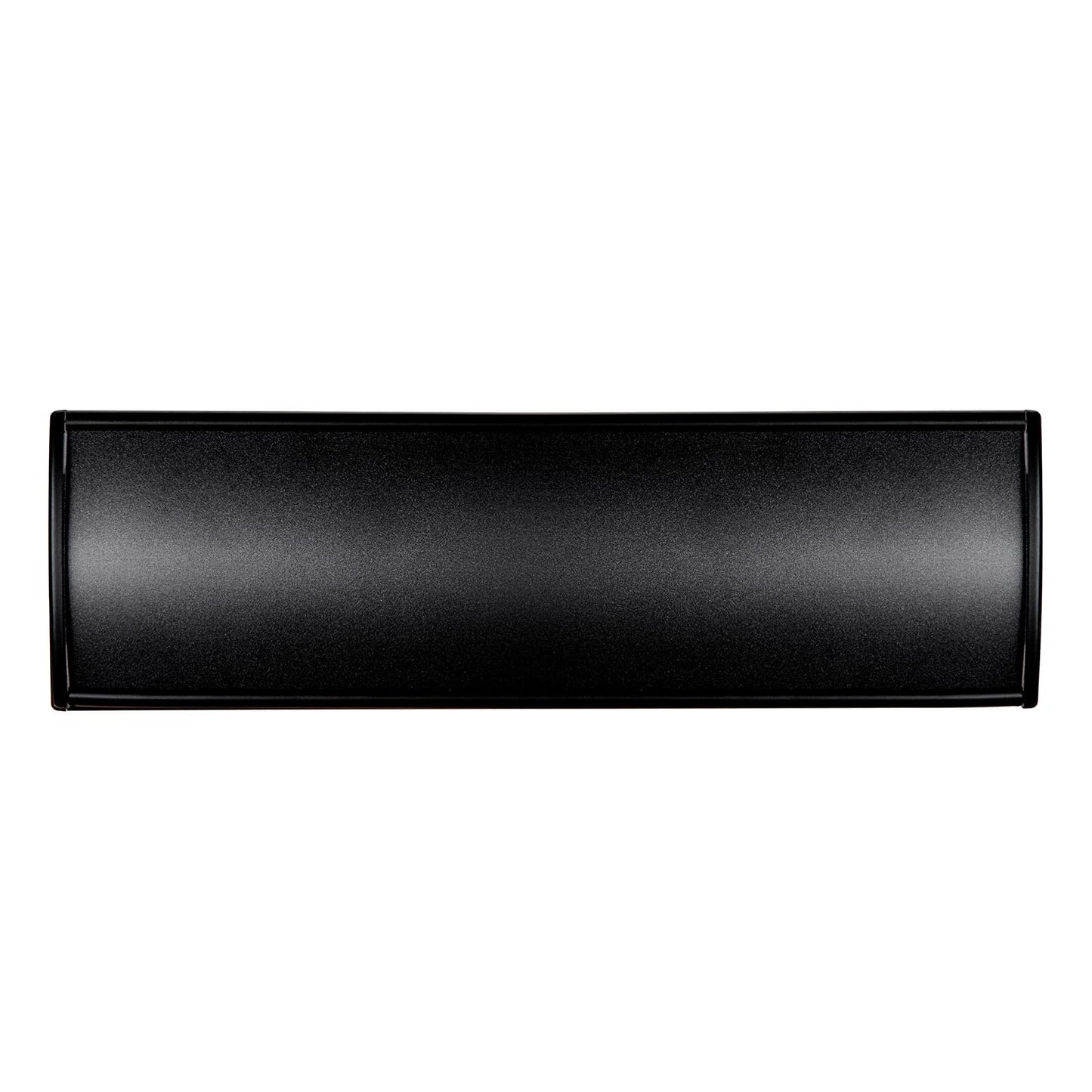 Set of 5 - Nameplate Holder for Wall Mount, 2.36'' x 8'' Curved Office Business Door Sign Holder-Black