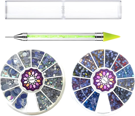 SOLASTA 2344 Pcs Hotfix Glass Rhinestone Kit with Picking Tool – Multi-Color and Size Hotfix Crystal Stones for Nail Decoration, Crafts, and DIY Projects