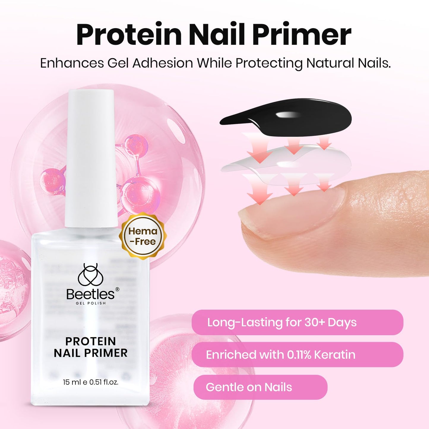 Beetles Tipex Lite Nail Tips Kit with Dehydrator & Primer, Medium Stiletto Full Cover Clear Nails 256PCS 16 Sizes, Mini UV Lamp, 20g Solid Nail Glue, Base & Top Coat, All-in-One Nail Starter Kit
