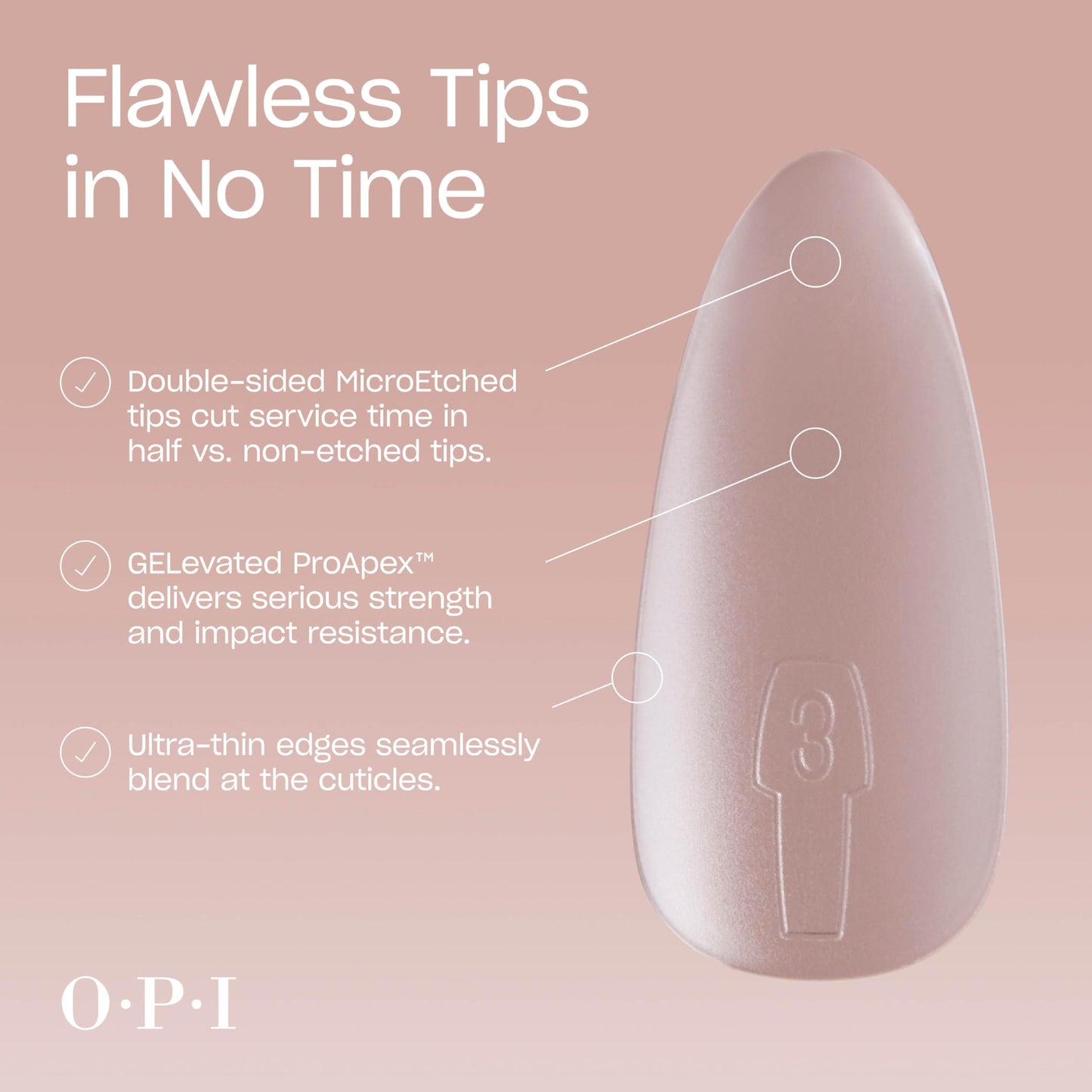 OPI GELevate Soft Gel, Nail Tips | Stiletto Shape Extensions | Flexible & Natural Fit | 1 Box with 16 Sizes