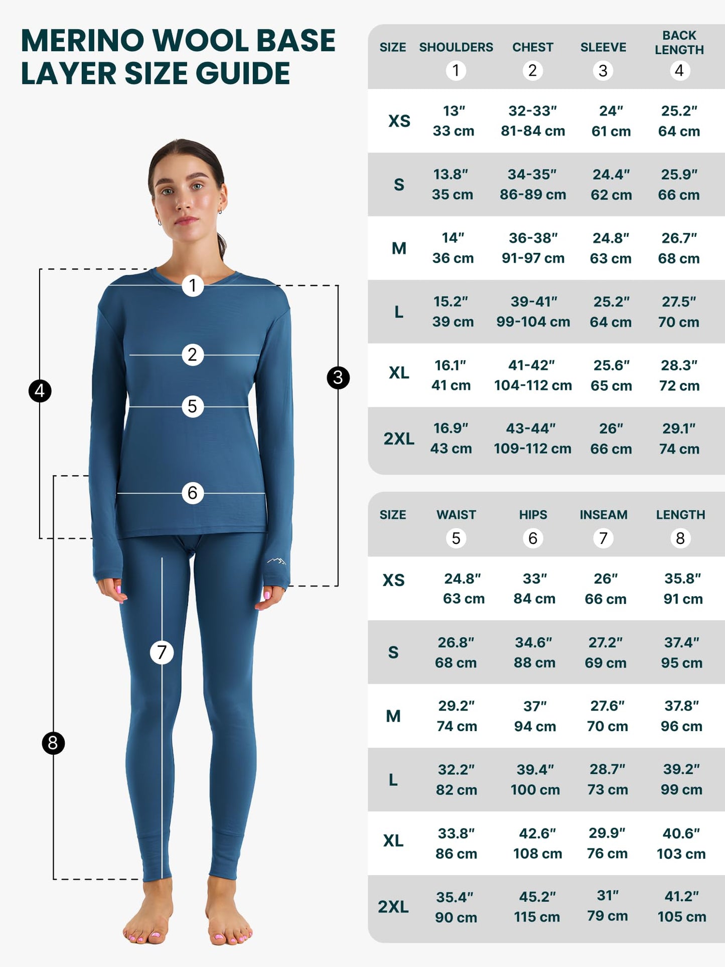 Merino.tech Merino Wool Base Layer Women Set - Heavyweight, Lite, Midweight Merino Thermal Underwear for Women Top, Bottom (Small, 320 Black)