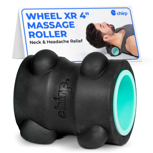 Chirp Wheel XR Massage Roller for Neck & Headache Relief – Rejuvenate Body, Spinal Care & Tension Through Thumb Pressure Release | High-Density Foam for Physical Therapy, 500lbs Capacity, 4" Mint