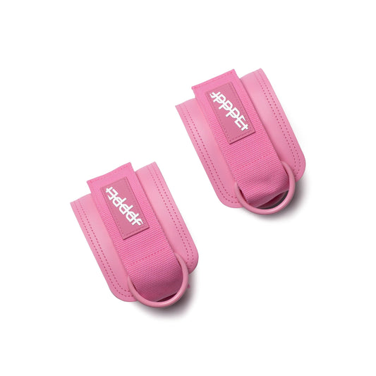 UPPPER Ankle Straps for Cable Machines (Pair) – Double D-Ring, Adjustable, Padded for Comfort – Ideal for Kickbacks, Glute Workouts, and Lower Body Exercises for Women and Men | Premium Fitness Gear (Pink)
