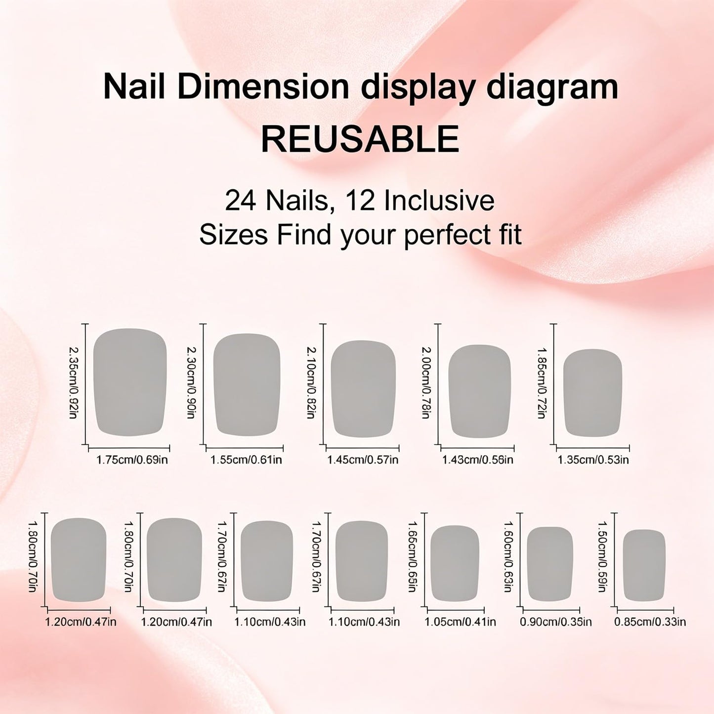 Red Flower Press on Nails, Gold Glitter Medium Square Fake Nails with Love Design, Reusable Green Leaf Glue On Artificial Nail Floral False Nail for Women Valentine Bridal Wear